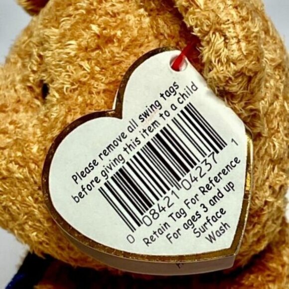 Ty Beanie Baby Original Fuzz Bear Retired 1998/1999 Tag Errors 7th Gen Tush Tag - Picture 7 of 10